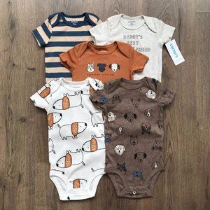 5-Pack Short-Sleeve Baby Bodysuits Carters